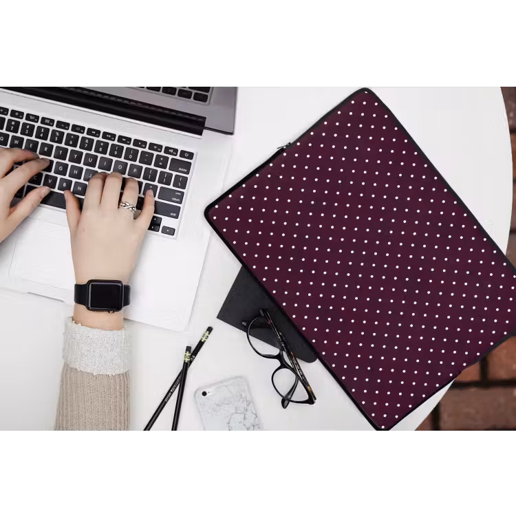 Stippen - Modern - Paars laptophoes neopreen klein 279 -bureau