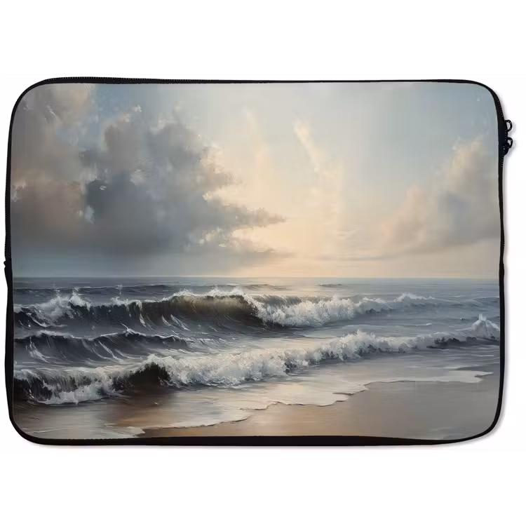 Strand - Zee - Zonsondergang laptophoes neopreen klein -zkaufland3dotto
