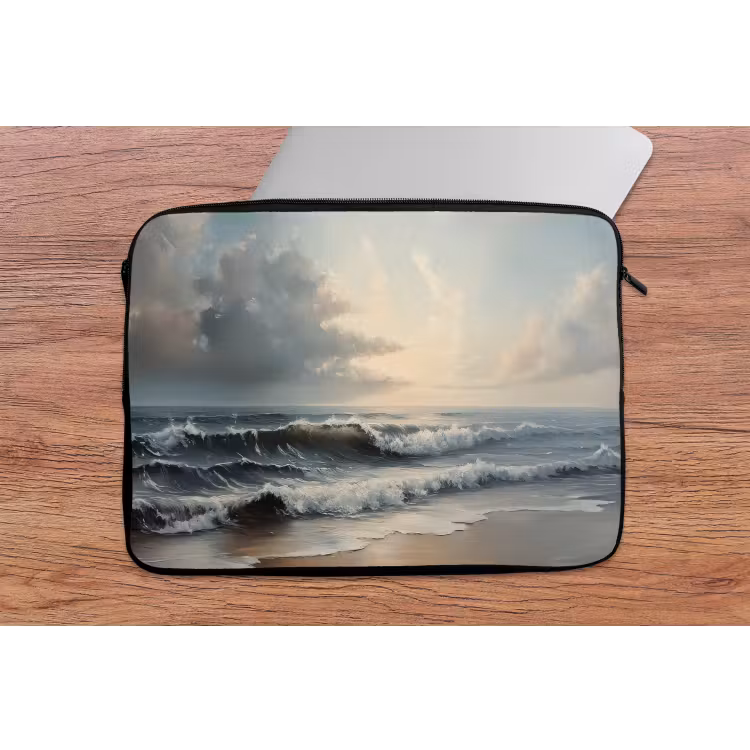 Strand - Zee - Zonsondergang laptophoes neopreen klein -tafel