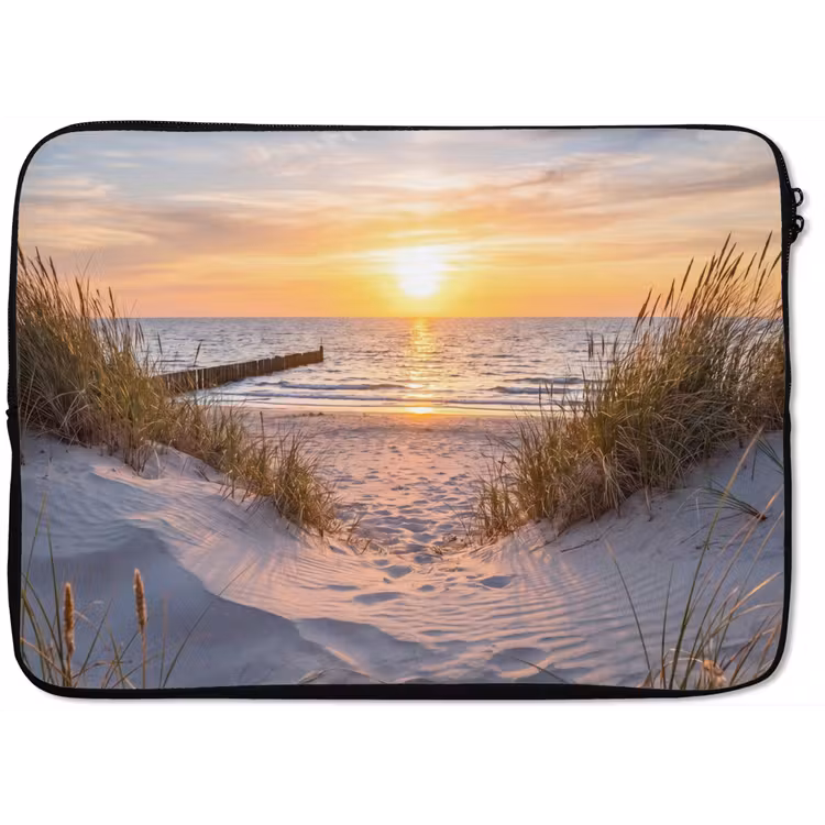 Strand - Zonsondergang - Natuur - Landschap laptophoes neopreen klein -zkaufland3dotto