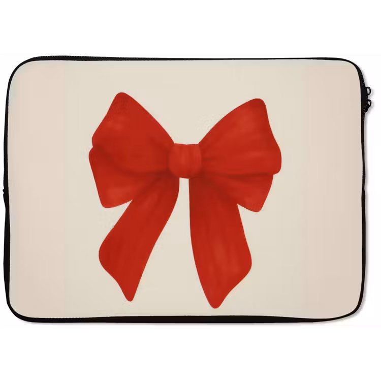 Strik - Symmetrisch - Rood - Lint laptophoes neopreen klein -zkaufland3dotto