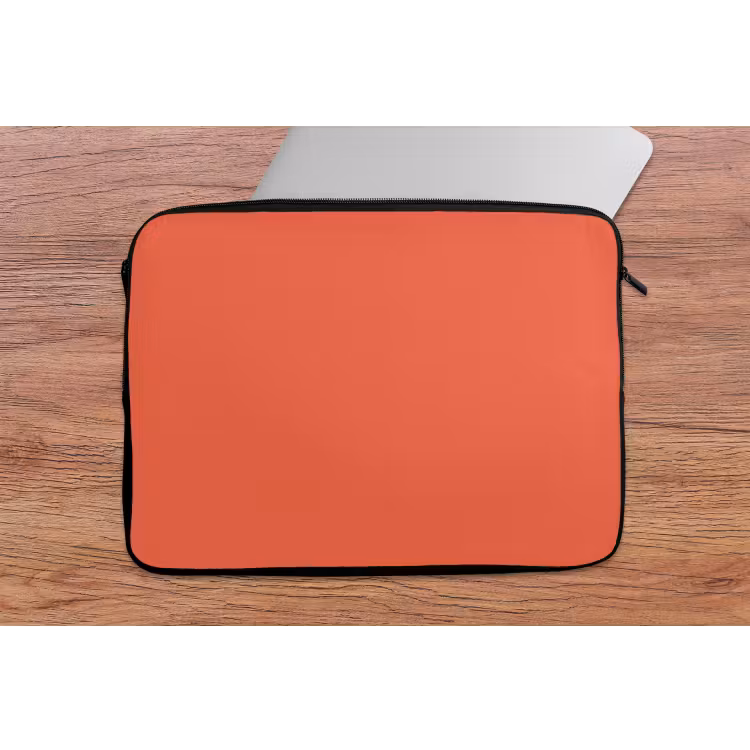 Sunset - Salmon - Oranje laptophoes neopreen klein 279 -tafel