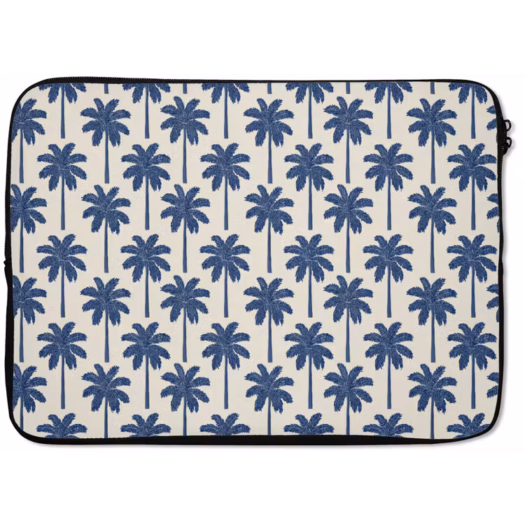 Symmetrisch - Palm - Blauw laptophoes neopreen klein 279 -zkaufland3dotto