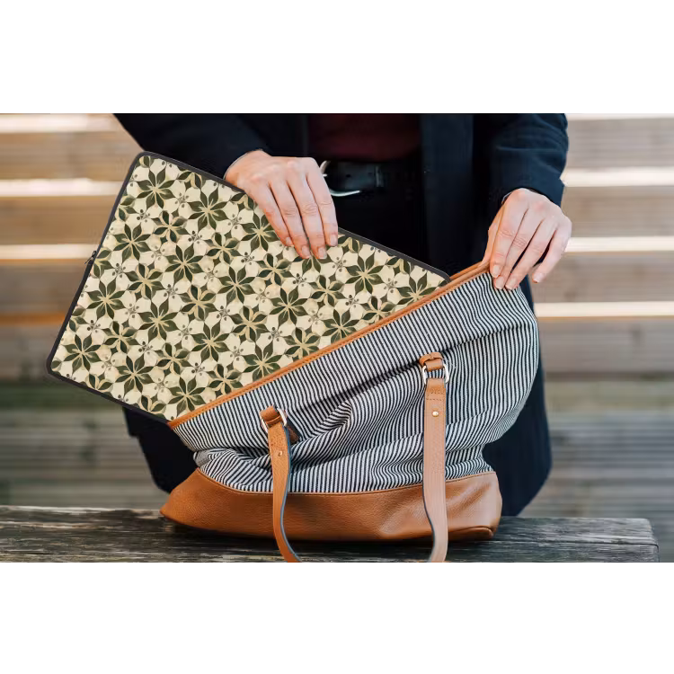 Tegel - Dessin - Groen laptophoes neopreen klein 279 -tas