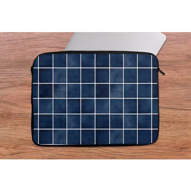 Tegel - Modern - Blauw laptophoes neopreen klein 279 -tafel