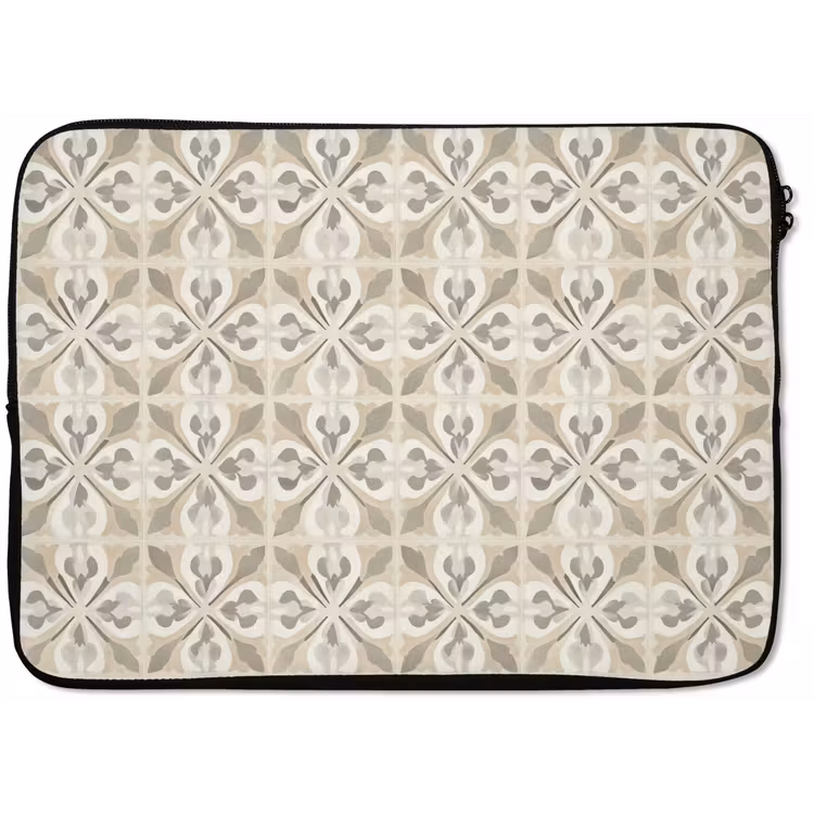 Tegel - Motief - Beige laptophoes neopreen klein 279 -zkaufland3dotto
