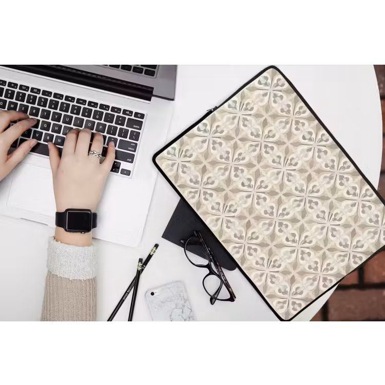 Tegel - Motief - Beige laptophoes neopreen klein 279 -bureau