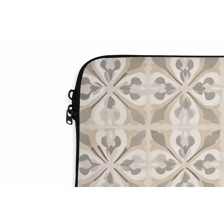 Tegel - Motief - Beige laptophoes neopreen klein 279 -detail