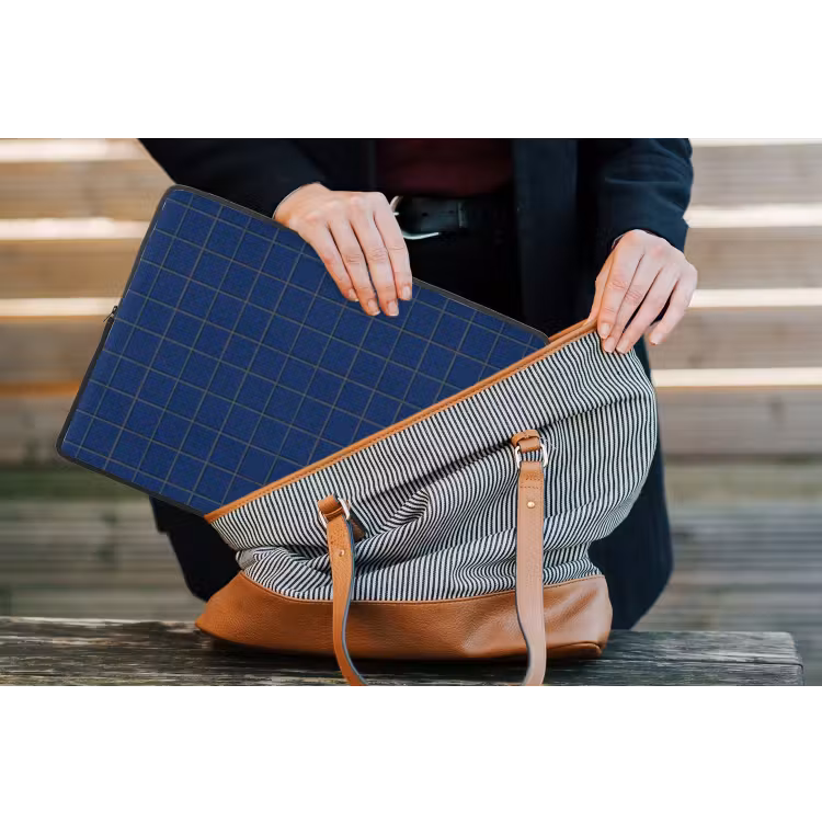 Tegel - Patroon - Blauw laptophoes neopreen klein 279 -tas