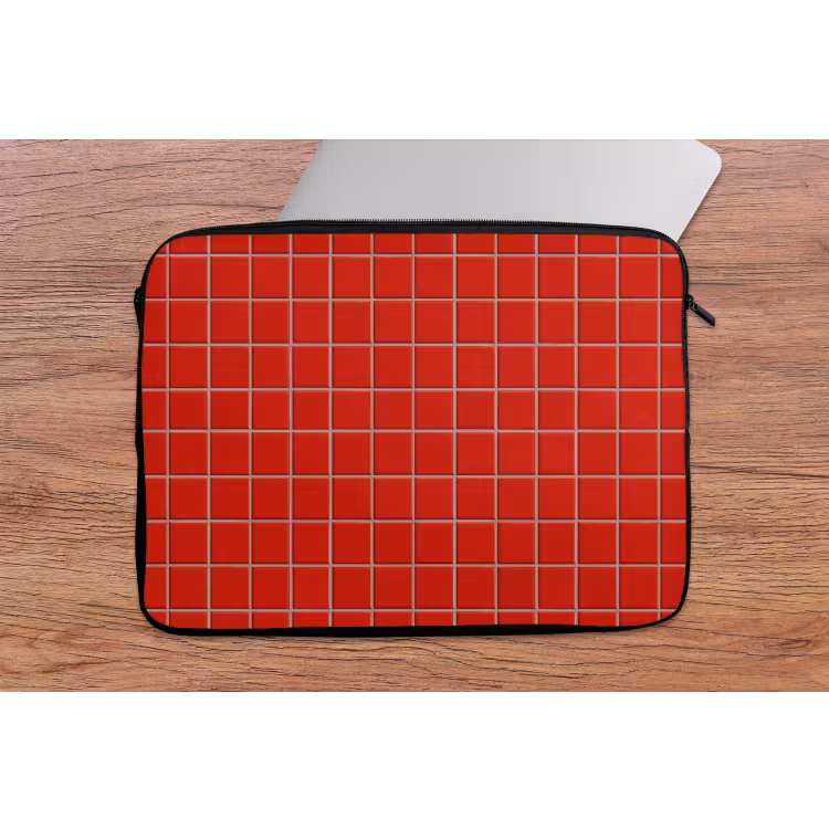 Tegel - Patroon - Kersen - Rood laptophoes neopreen klein 279 -tafel