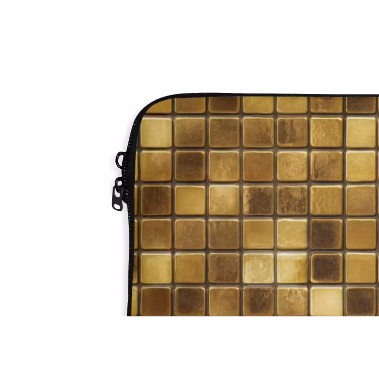 Tegels - Mozaïek - Luxe - Warm Goud laptophoes neopreen klein 279 -detail
