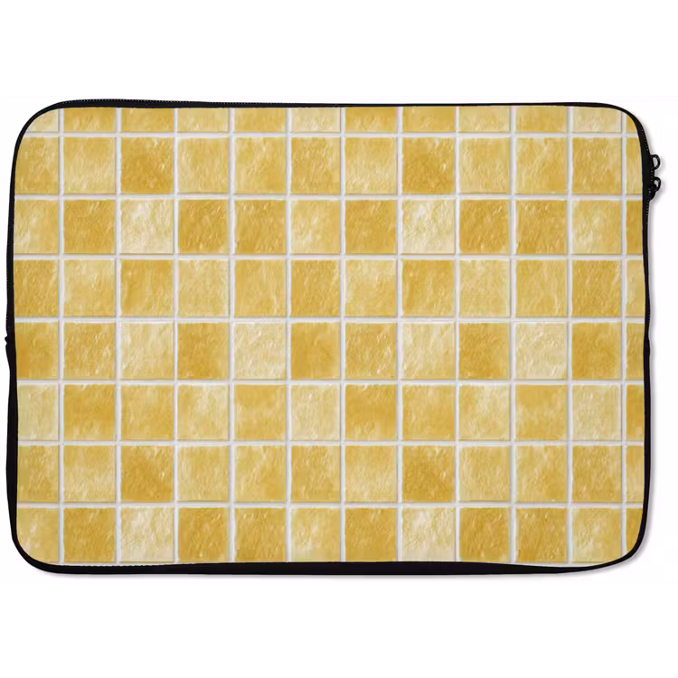 Tegels - Mozaïek - Textuur - Goudgeel laptophoes neopreen klein 279 -zkaufland3dotto