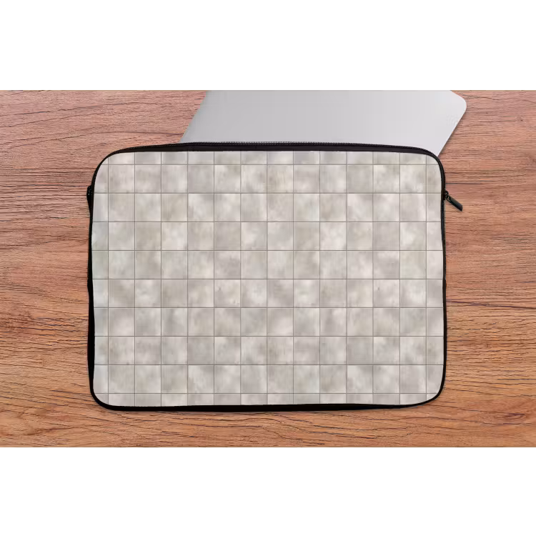 Tegels - Natuurlijk - Grijs laptophoes neopreen klein 279 -tafel