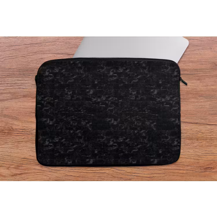 Tegels - Patroon - Marmer - Zwart laptophoes neopreen klein 279 -tafel