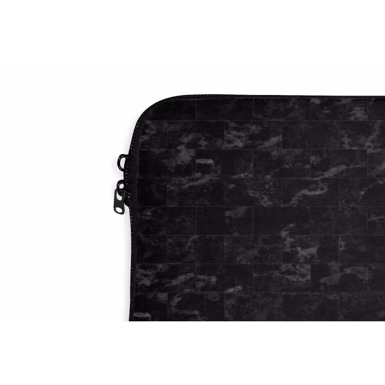 Tegels - Patroon - Marmer - Zwart laptophoes neopreen klein 279 -detail