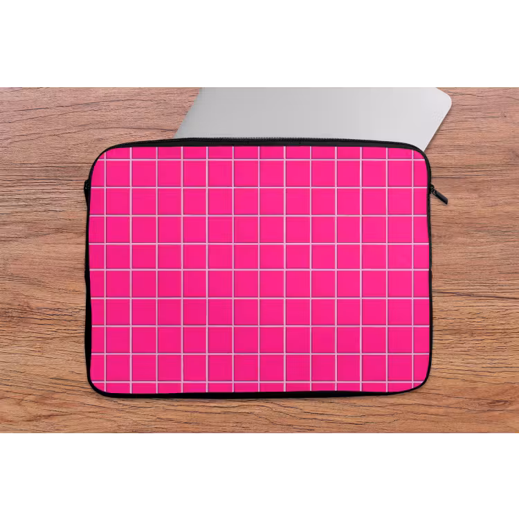 Tegels - Vierkant - Fuchsia laptophoes neopreen klein 279 -tafel