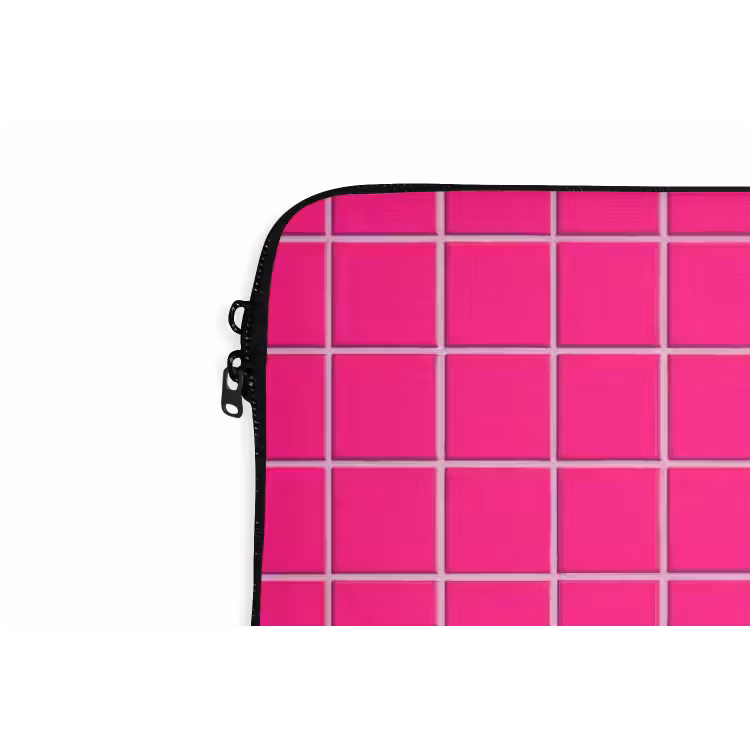 Tegels - Vierkant - Fuchsia laptophoes neopreen klein 279 -detail