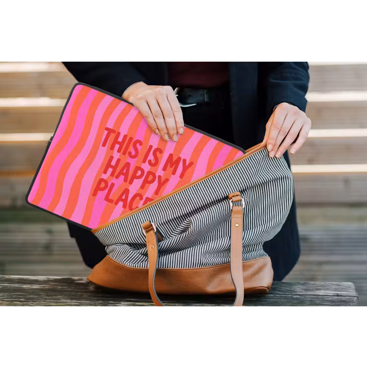 Tekst - Modern - Kleurrijk laptophoes neopreen klein -tas