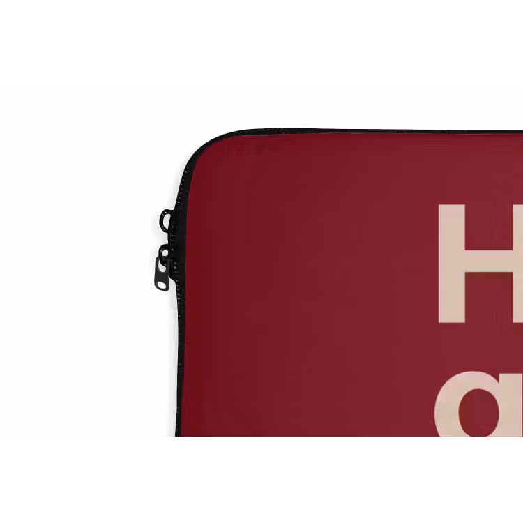 Tekst - Studie - Motivatie - Modern - Rood laptophoes neopreen klein -detail