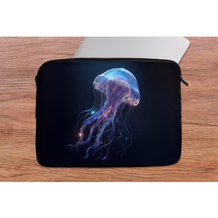 Tentakels - Kwal - Paars - Sprankeling laptophoes neopreen klein -tafel