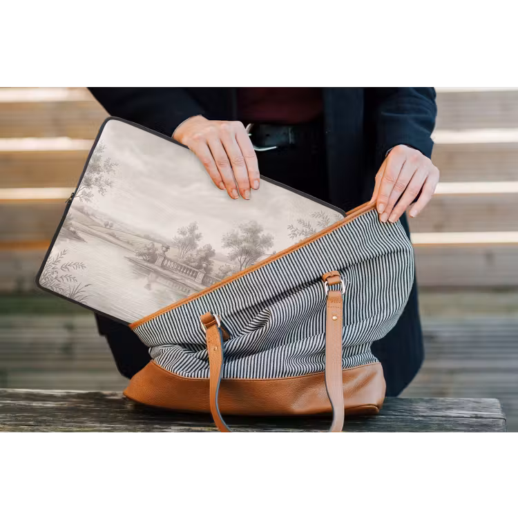 Terras - Water - Natuur - Landschap laptophoes neopreen klein -tas