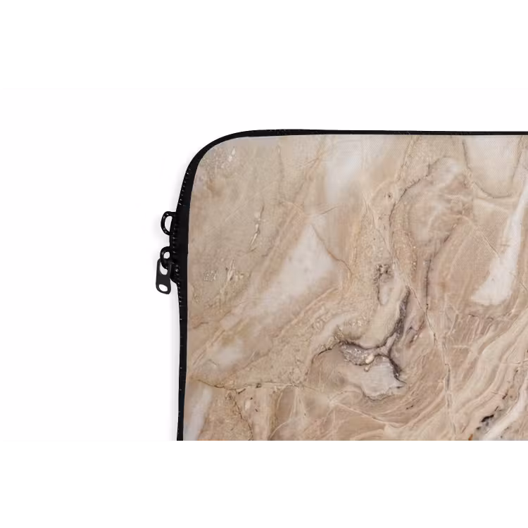 Textuur - Aders - Abstract - Modern - Beige laptophoes neopreen klein -detail