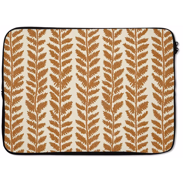Textuur - Bladeren - Oker laptophoes neopreen klein 279 -zkaufland3dotto