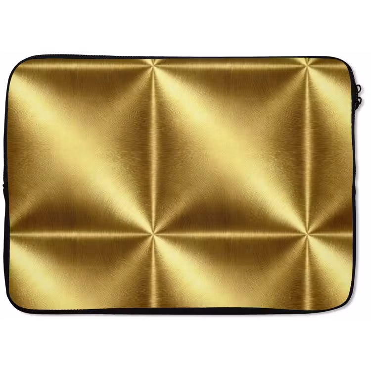 Textuur - Geborsteld Goud - Industrieel - Metallic laptophoes neopreen klein 279 -zkaufland3dotto