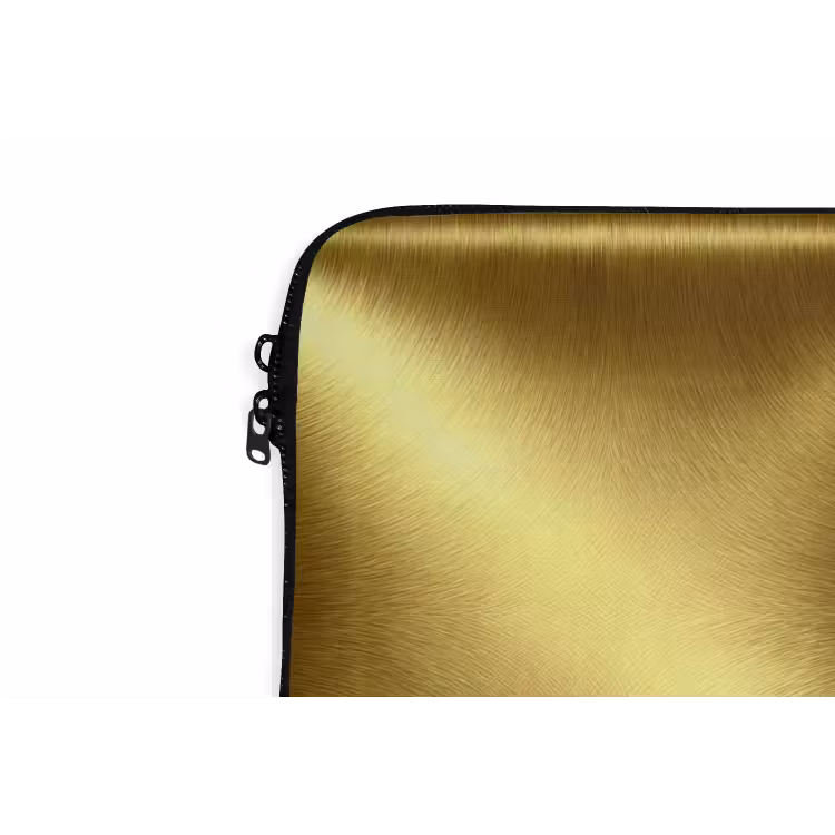 Textuur - Geborsteld Goud - Industrieel - Metallic laptophoes neopreen klein 279 -detail