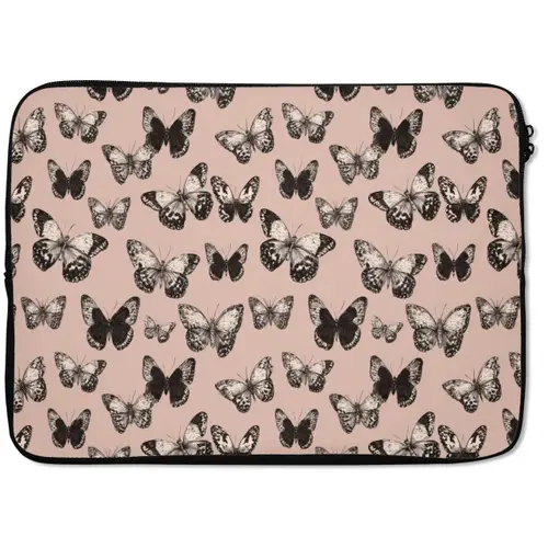 Tijdloos - Vlinders - Perzik laptophoes neopreen klein 279 -zkaufland3dotto