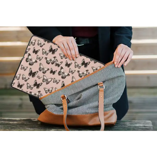 Tijdloos - Vlinders - Perzik laptophoes neopreen klein 279 -tas