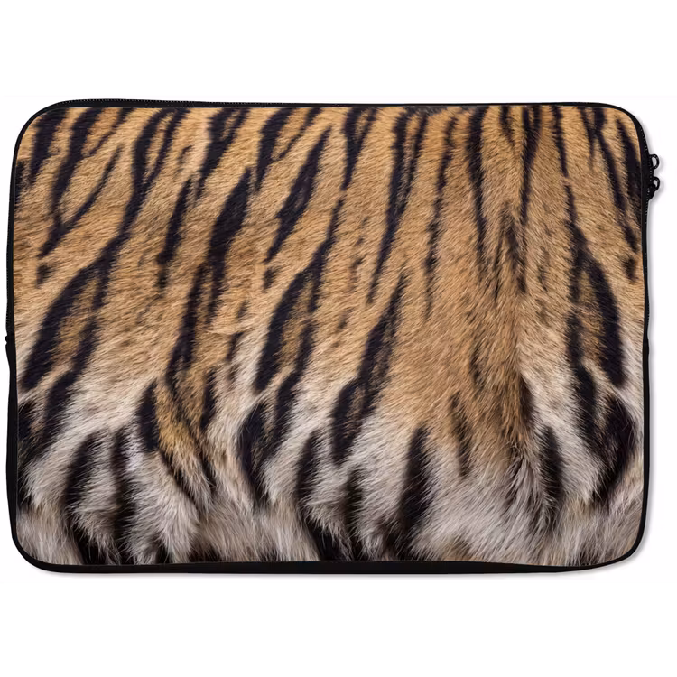 Tijgervacht - Klassiek - Zwart laptophoes neopreen klein -zkaufland3dotto