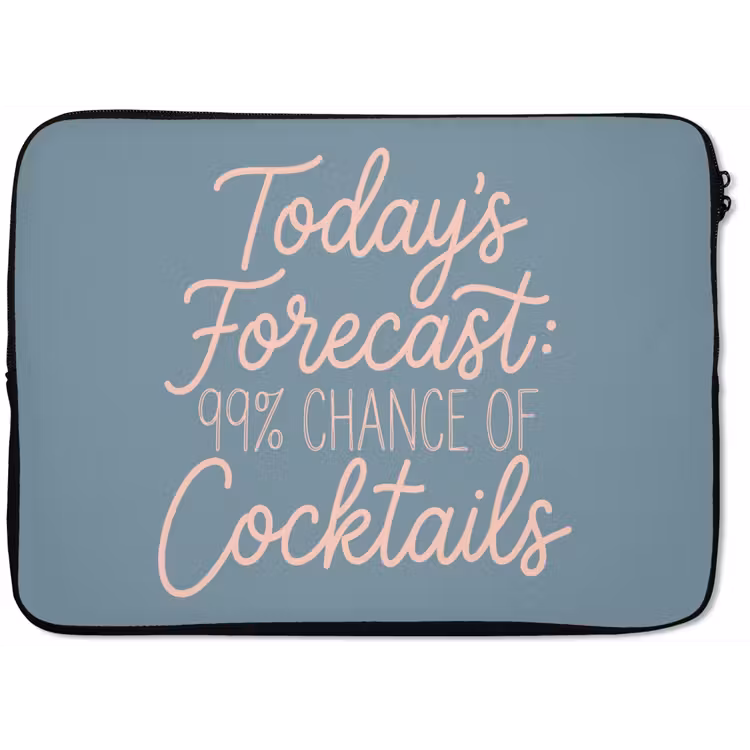 Today's Forecast - Cocktails - Blauw laptophoes neopreen klein -zkaufland3dotto