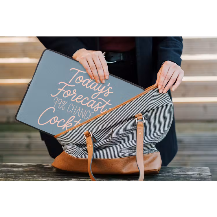 Today's Forecast - Cocktails - Blauw laptophoes neopreen klein -tas