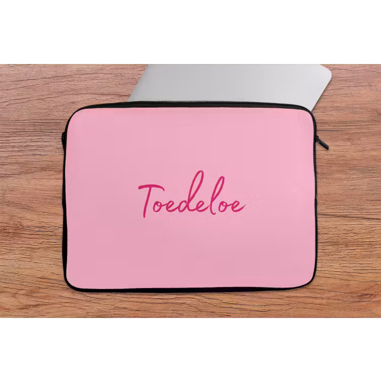 Toedeloe - Roze - Minimalistisch laptophoes neopreen klein -tafel