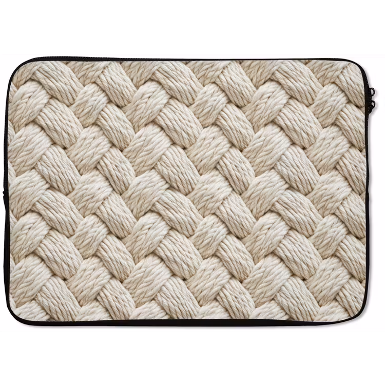 Touw - Gebreid - Beige laptophoes neopreen klein 279 -zkaufland3dotto