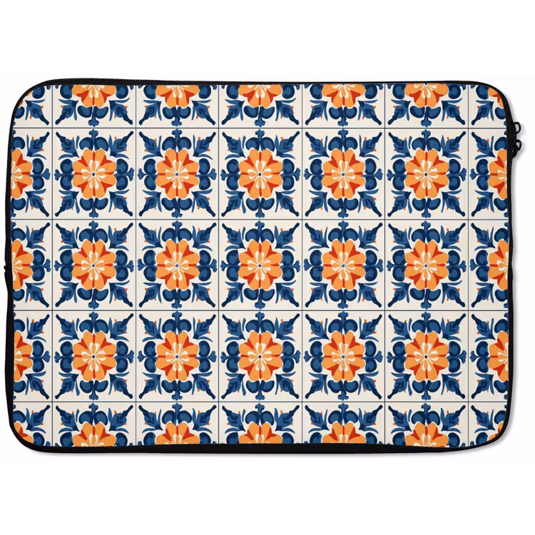 Traditioneel - Tegel - Oranje laptophoes neopreen klein 279 -zkaufland3dotto