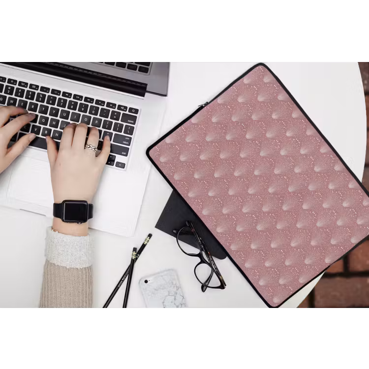 Trendy - Patroon - Roze laptophoes neopreen klein 279 -bureau