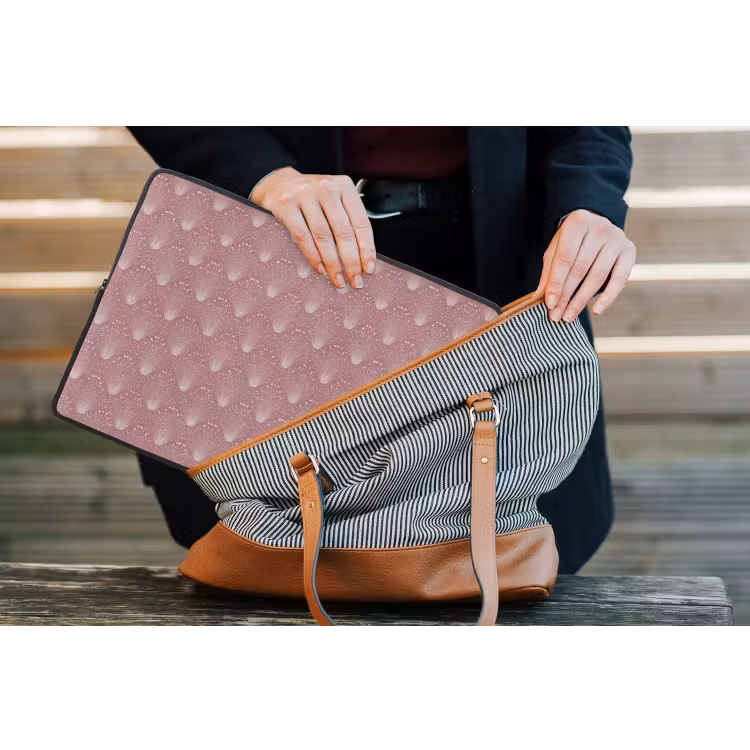 Trendy - Patroon - Roze laptophoes neopreen klein 279 -tas