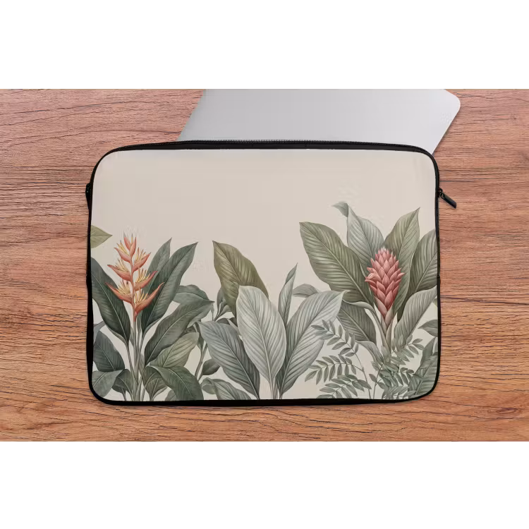 Tropisch - Planten - Modern - Groen laptophoes neopreen klein -tafel
