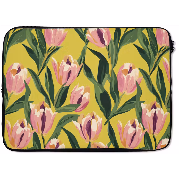 Tulpen - Botanisch - Geel laptophoes neopreen klein 279 -zkaufland3dotto