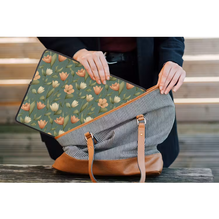 Tulpen - Botanisch - Groen laptophoes neopreen klein 279 -tas