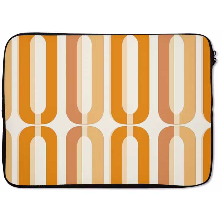 U-vorm - Retro - Oranje laptophoes neopreen klein 279 -zkaufland3dotto