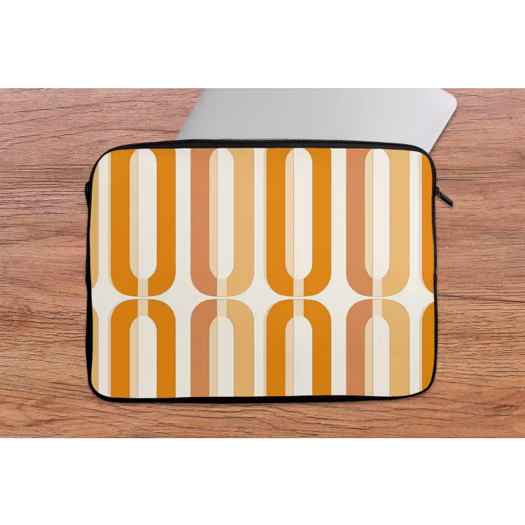 U-vorm - Retro - Oranje laptophoes neopreen klein 279 -tafel