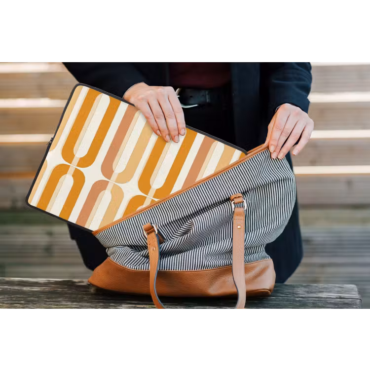 U-vorm - Retro - Oranje laptophoes neopreen klein 279 -tas
