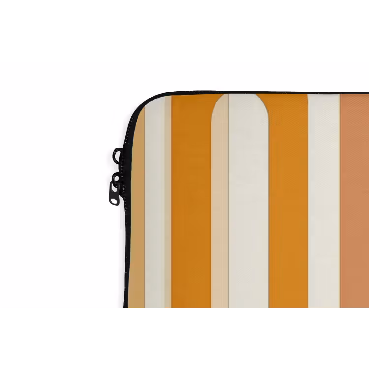 U-vorm - Retro - Oranje laptophoes neopreen klein 279 -detail