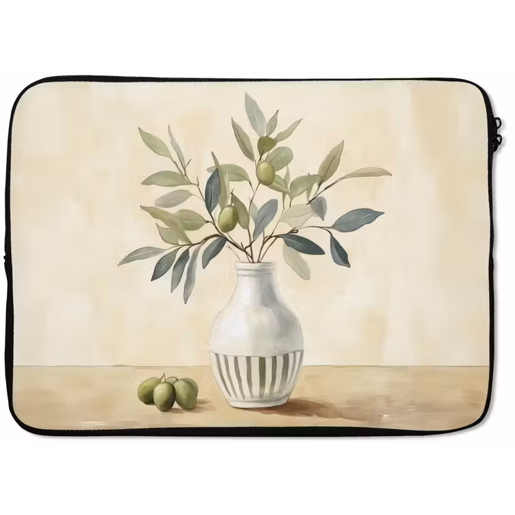 Vaas - Keramiek - Olijftakken laptophoes neopreen klein -zkaufland3dotto