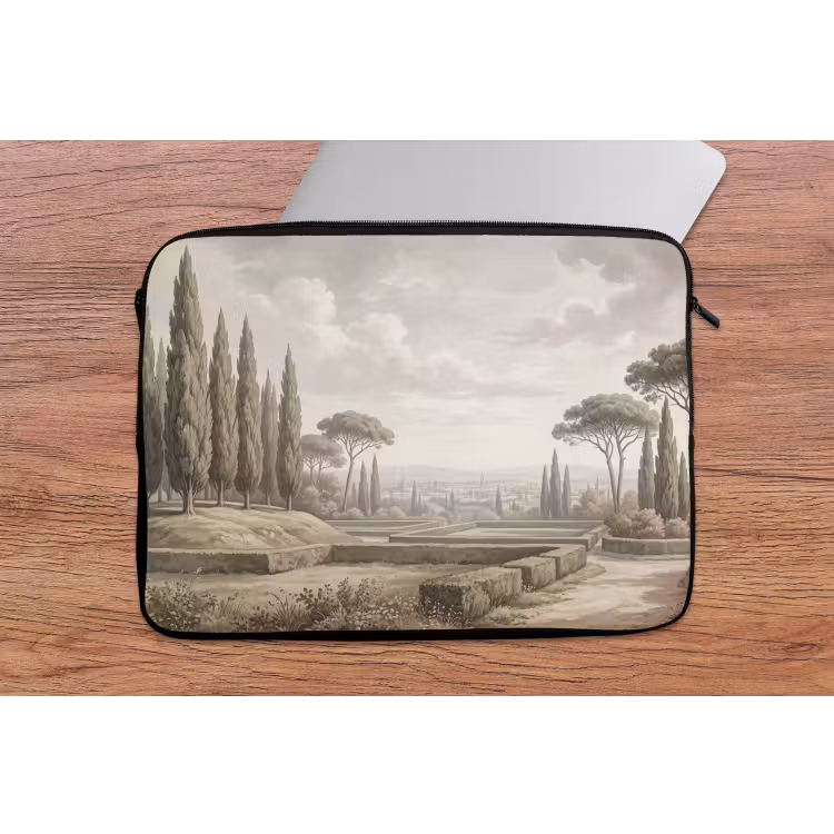 Vallei - Tuin - Natuur - Groen laptophoes neopreen klein -tafel