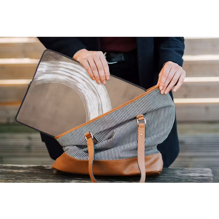 Verf - Bruin - Japandi laptophoes neopreen klein -tas