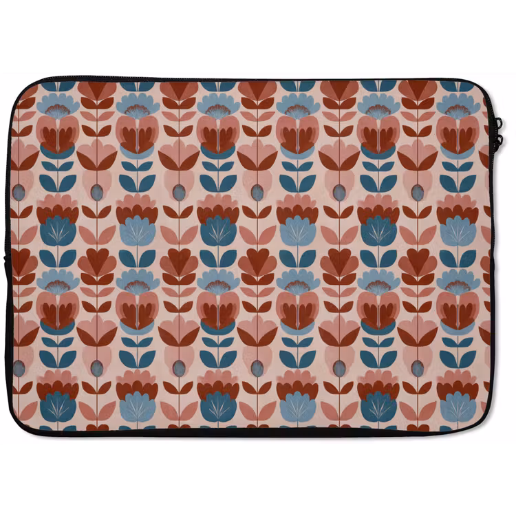 Vintage - Motief - Kleurrijk laptophoes neopreen klein 279 -zkaufland3dotto